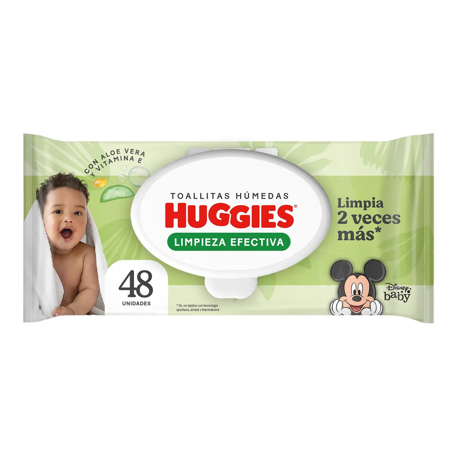 Toallas-Humedas-Huggies-Limpieza-Efectiva-48-un Huggies Toallas Húmedas Limpieza Efectiva de 48 Unidades - Image 1