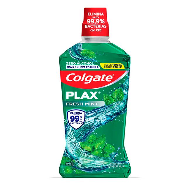 871476-650-650 Colgate Enjuague Bucal Plax Fresh Mint 1L - Image 1
